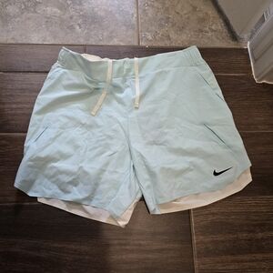 Nike Light Blue Athletic Shorts with White Liner